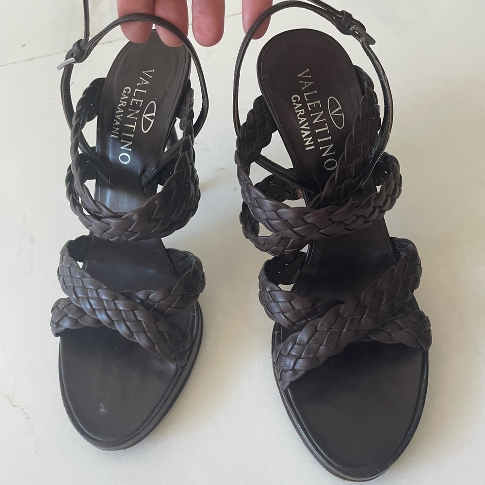 Valentino Garavani Braided Sandal Heel
